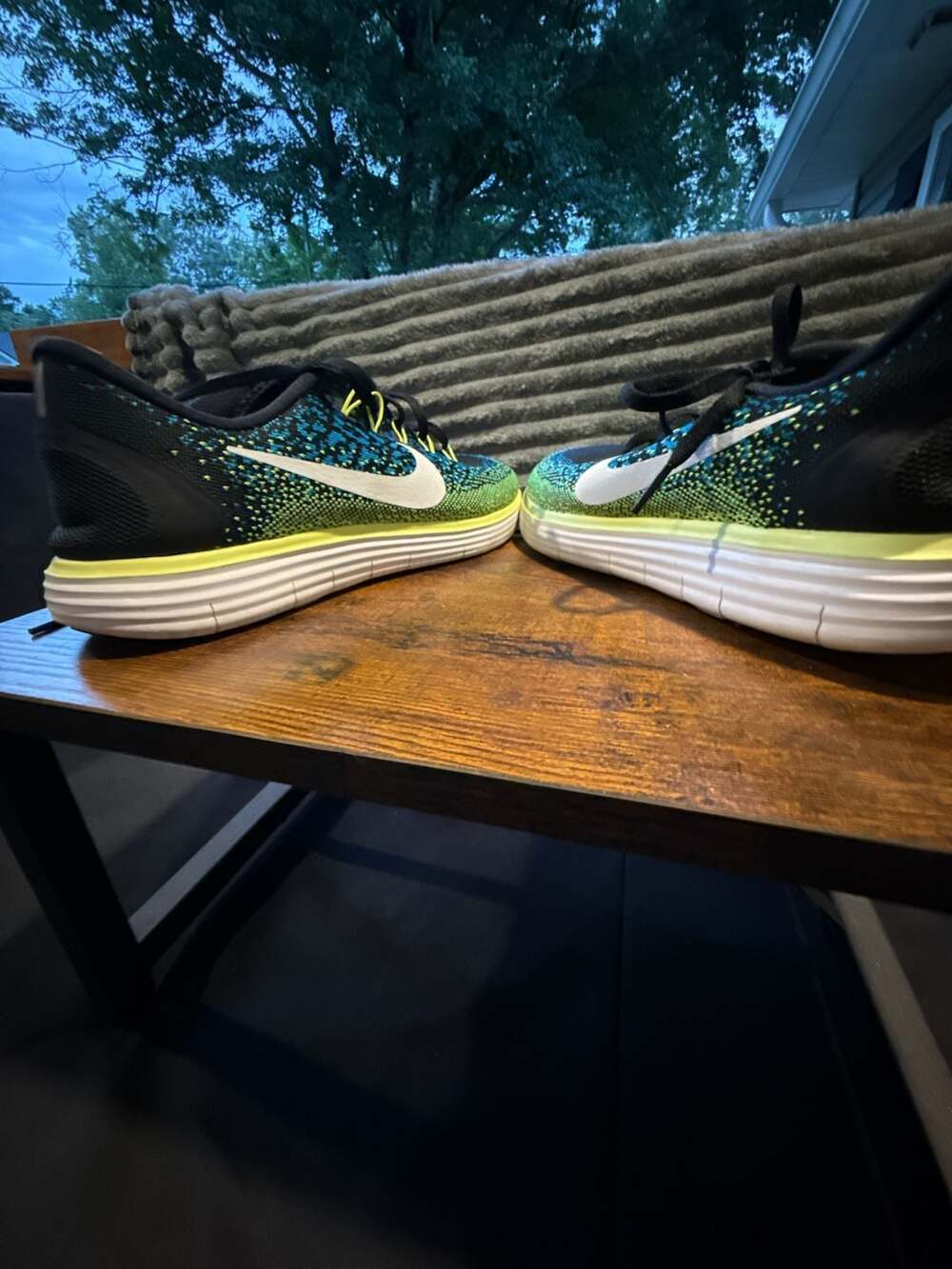 Nike Free RN Distance Men's Running Shoes Black Blue Lagoon Volt - Picture 5 of 9